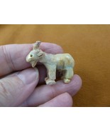 Y-GOA-8) gray BILLY GOAT with horns carving stone SOAPSTONE figurine lov... - £6.78 GBP