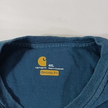 Carhartt K84 984 Original Fit Men's Green Short Sleeve Henley T-Shirt Size 4XL image 4