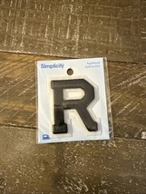 Simplicity Iron On Black Patch Letter R - $11.76