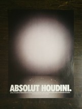 Vintage 1995 Absolut Houdini Vodka Full Page Original Color Ad 1221 - $5.98