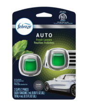 Febreze Car Air Freshener Vent Clip, Fresh Leaves, Pack of 2 - £8.66 GBP