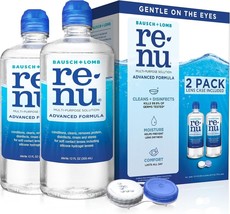 Bausch &amp; Lomb Renu Multi Purpose Solution Advanced, 12oz (2 Pack) &amp; Lens... - €11,47 EUR