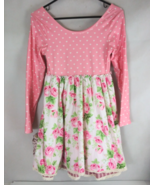 Cheeky Plum Heart Dress With Floral Roses Skirt Girls Size 12Y - $221.16 MXN