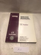 1998 GM Factory Service Shop Repair Manual OEM Chevy Geo Tracker Vol 2 - $13.86