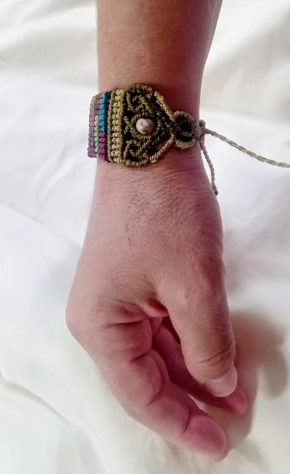 Macrame Bracelet with Rhodonites Item image 2