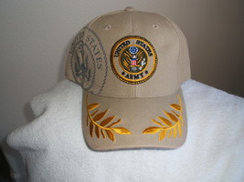 US Army Emblem & Shadow on a tan ball cap  - $20.00