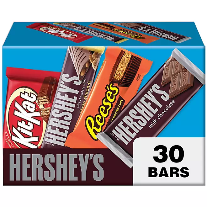 HERSHEY'S Assorted Milk Chocolate Candy Bar Variety Pack, 30 pk. - £22.80 GBP