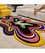 Irregular Frank Shaped Rug HandTufted Modern 8.0x10.0 100%WoolAreaRugs F... - $690.00