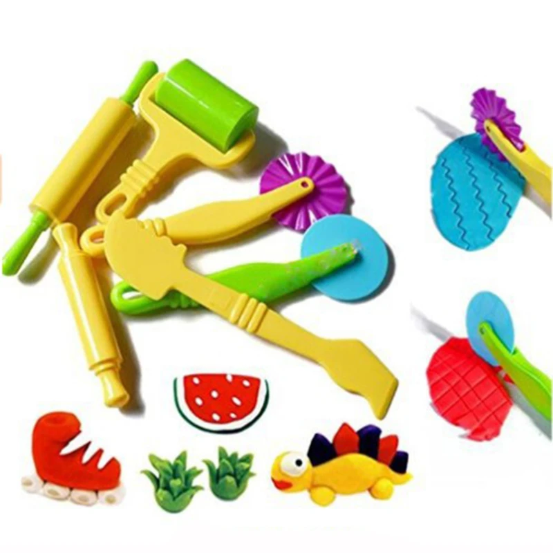 Play Dough Model Mold Tool Creative 3D DIY Plasticine Playdough Set Clay Cutters - £8.71 GBP