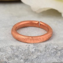 100% Pure Copper Om Namah Shivay Engraved Adjustable Ring - £23.73 GBP