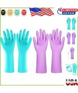 Reusable Non-Slip Kitchen Gloves - Large Purple &amp; Blue, 13 Inches Long, ... - $490.86 MXN