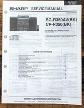 Sharp SG-R350 CP-R350 Stereo Service Manual *Original* - $19.25
