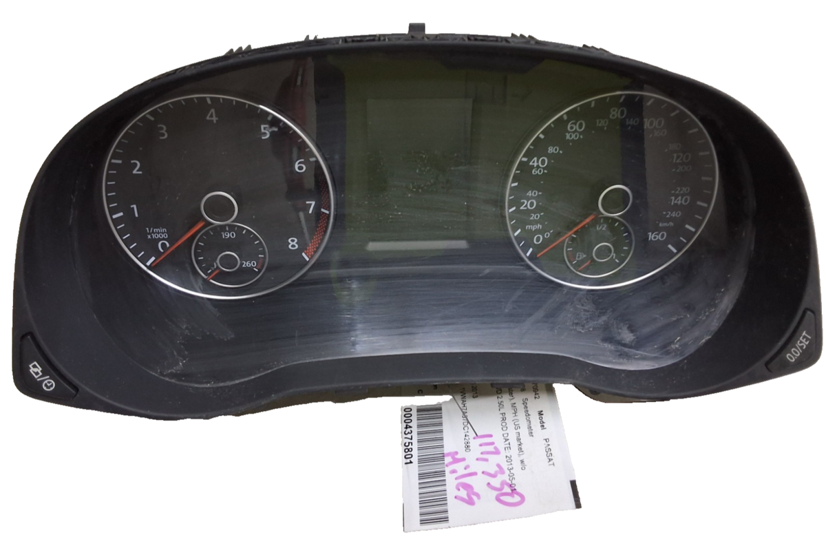 13 14 Volkswagen Passat speedometer 117,350 miles OEM 561920960C - $49.49