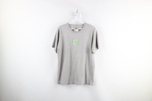 Vtg 90s Adidas Womens Large Distressed Spell Out Box Logo Short Sleeve T... - $29.65