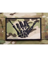 Large Multicam Bone Shaka Morale Patch Hang Loose Aloha Hawaii Skeleton ... - $210.78 MXN