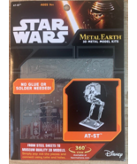Star Wars Official 3D Metal Model Kit:3in High Detail AT-ST: Disney, NEW - $12.86