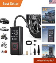 Cordless Tire Inflator Portable Air Compressor - 150PSI Air Pump with Au... - $49.89