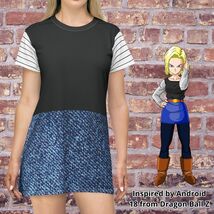 Android 18 T Shirt Women Dress 90s Anime Wear Manga Clothing Tee Cosplay... - $43.90+