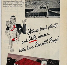 1949 Barrett Roofing Atomic Bomb Plant Advertisement Home Supply DWQQ17 - $19.99