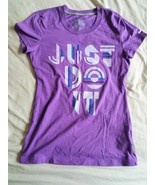Nike Women&#39;s Dri-Fit Cotton Tee Shirt - Just Do It - Small - Drifit T-Shirt - £5.45 GBP