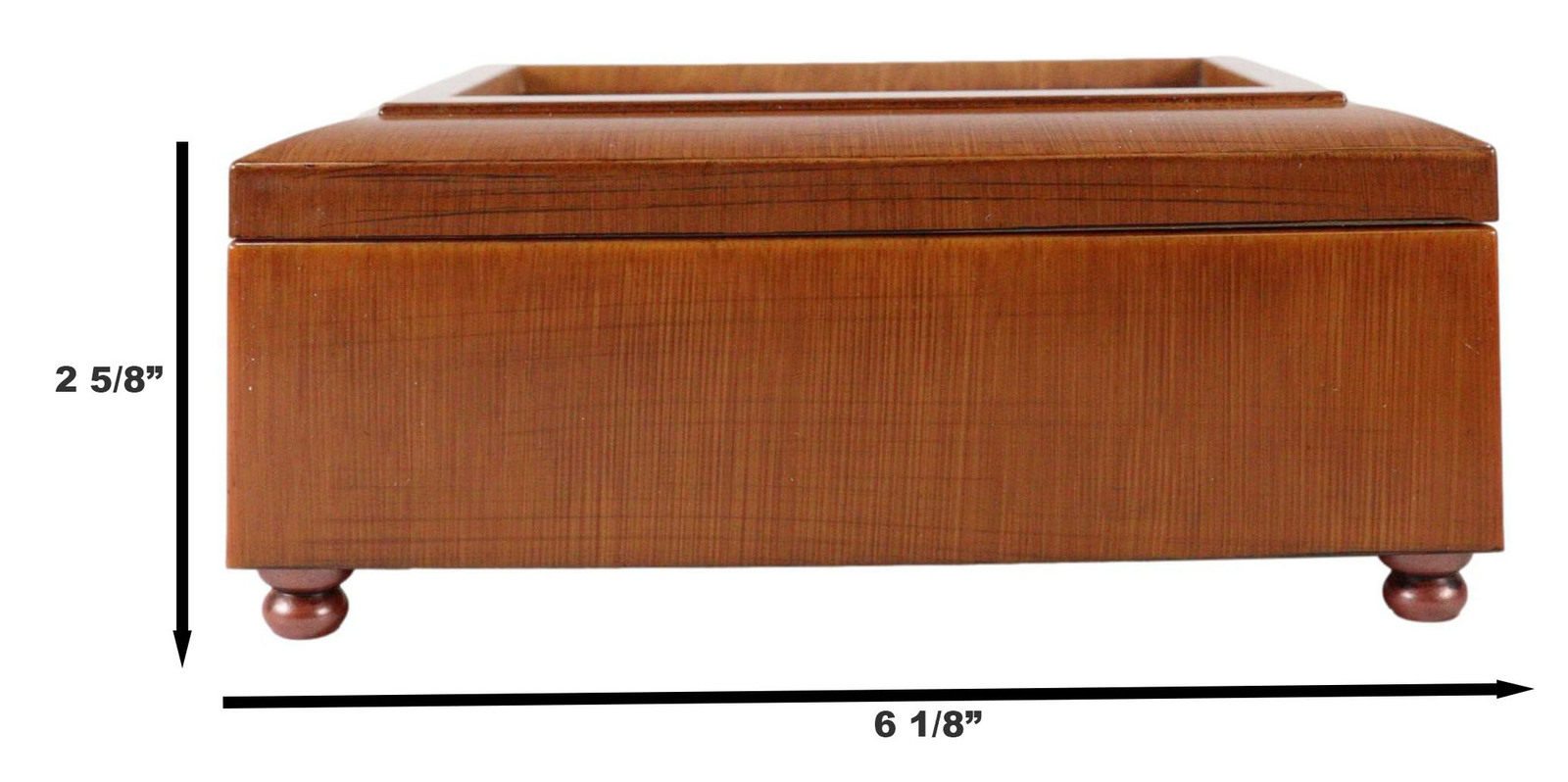 Happy Fiftieth 50th Anniversary Polished Burlwood With Trinket Wind Up Music Box Item image 2