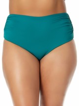 ANNE COLE Bikini Swim Bottoms High Waist Ocean Green Plus Size 24W $64 - NWT - £14.46 GBP