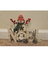 Christmas Snowman &quot;Noel&quot; Statue 9&#39;&#39; Long Kirkland&#39;s Home Decoration Statue - $9.99