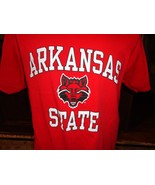 Red Arkansas State Red Wolves WOLF HEAD Graphic Cotton NCAA Tshirt Adult... - £18.99 GBP