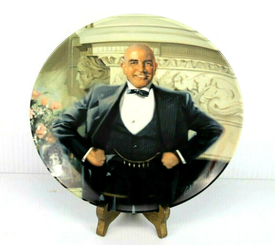 VINTAGE KNOWLES 8-1/2" NO. 619531 DADDY WARBUCKS FROM ANNIE DECORATIVE PLATE - $17.95