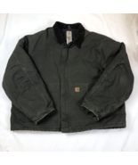 Carhartt Mens J22 MOS Green Traditional Canvas Jacket Artic Quilt Lined 4XL Tall - $118.79