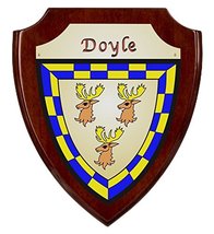 Doyle Irish Coat of Arms Shield Plaque - Rosewood Finish - £38.28 GBP