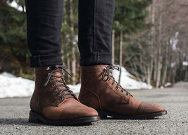Handmade Men&#39;s Genuine Leather Patina Shaded Ankle Boots All Size New - $219.03 CAD+