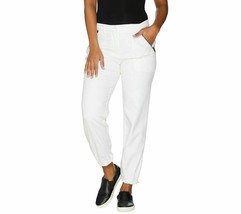 Peace Love World Victoria Pant with Zip Closure Pockets White Regular 14... - £12.39 GBP