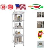 Freestanding 5-Tier Wire Shelf with Adjustable Height - Stylish Storage ... - $1,179.65 MXN