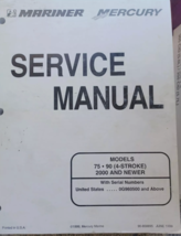 1999 Mercury Mariner 75/90 4-Stroke Manual Service Models P/N 90-858895-
show... - $9.85