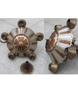 antique Art Deco CHANDELIER ceiling hanging light fixture globe &quot;LINCOLN&quot; - $399.99