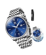 Men&#39;s Watch Classic Silver Watches for Men, Waterproof Stainless Steel to - $2,359.56 MXN