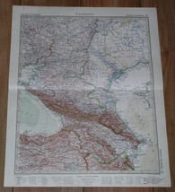 1927 Original Vintage Map Of Caucasus Armenia Georgia Azerbaijan Russia Turkey - £22.24 GBP