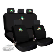 For VW Frog Embroidery Logo Car Seat Covers with Headrest Cover Full Set - £38.15 GBP