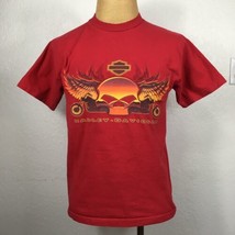 Harley-Davidson T-Shirt Mens Medium Red Black Bear Newmarket England UK Graphics - £21.36 GBP