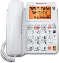 At&amp;T Cl4940 Corded Standard Phone With Answering System And Backlit, White - $55.99