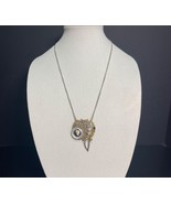 Steampunk Necklace Gears Cameo Chain Very Cool - $498.93 MXN