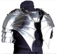 Medieval Steel Larp Warrior Gothic Pair Of Pauldrons ~ Armor Shoulder ~ Best - £216.46 GBP