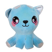 Squeezamals Blue Maisie Cat Squishy Plush Stuffed Animal 2020 7.25&quot; - £10.28 GBP