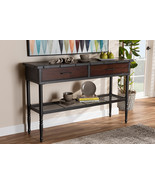 Addison Industrial Walnut-2-Drawer Dining Room Server - $4,659.68 MXN