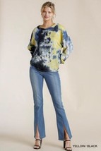 New UMGEE Size S Tie Dye Twisted Neck Long Sleeve Oversized Cotton Knit top - $18.76