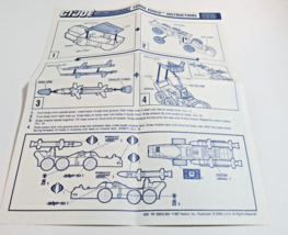 G.I. Joe ARAH Cobra Adder Instructions Blue Prints 1987 No Toy - £7.44 GBP
