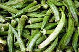 Okra Seed, Emerald, Heirloom, Organic, Non GMO, 25+ Seeds, Garden Okra Seed - £4.69 GBP