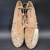 New With Tags No Boundaries Women&#39;s Floral Mesh Mary Jane Flat Shoes Siz... - $19.79
