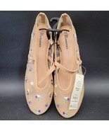 New With Tags No Boundaries Women&#39;s Floral Mesh Mary Jane Flat Shoes Siz... - $19.79